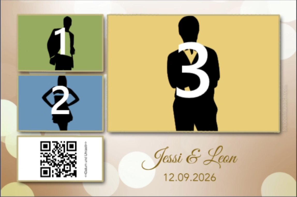 Beispiel-Layout 3-Bilder-Collage der Fotobox Laubach