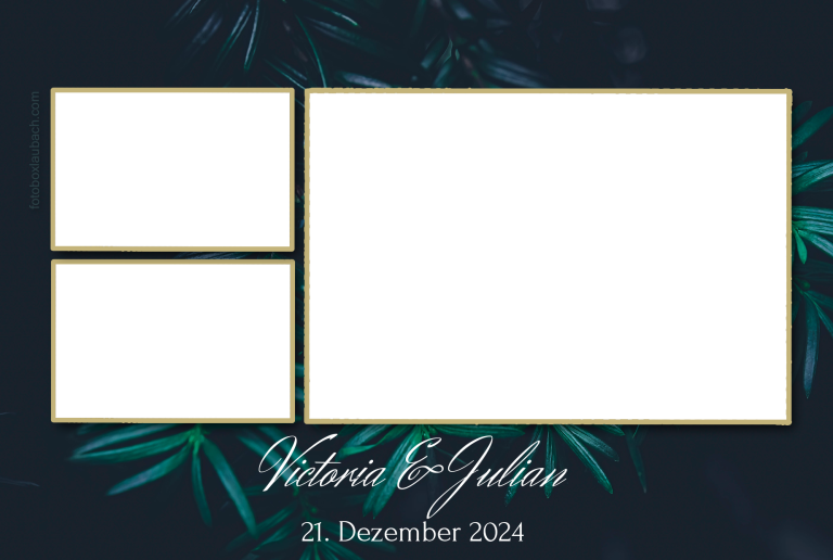 Kundenlayout 27 Ein eleganter, dunkler Hintergrund mit Goldrahmen und leerem Platz für Text oder Bilder.